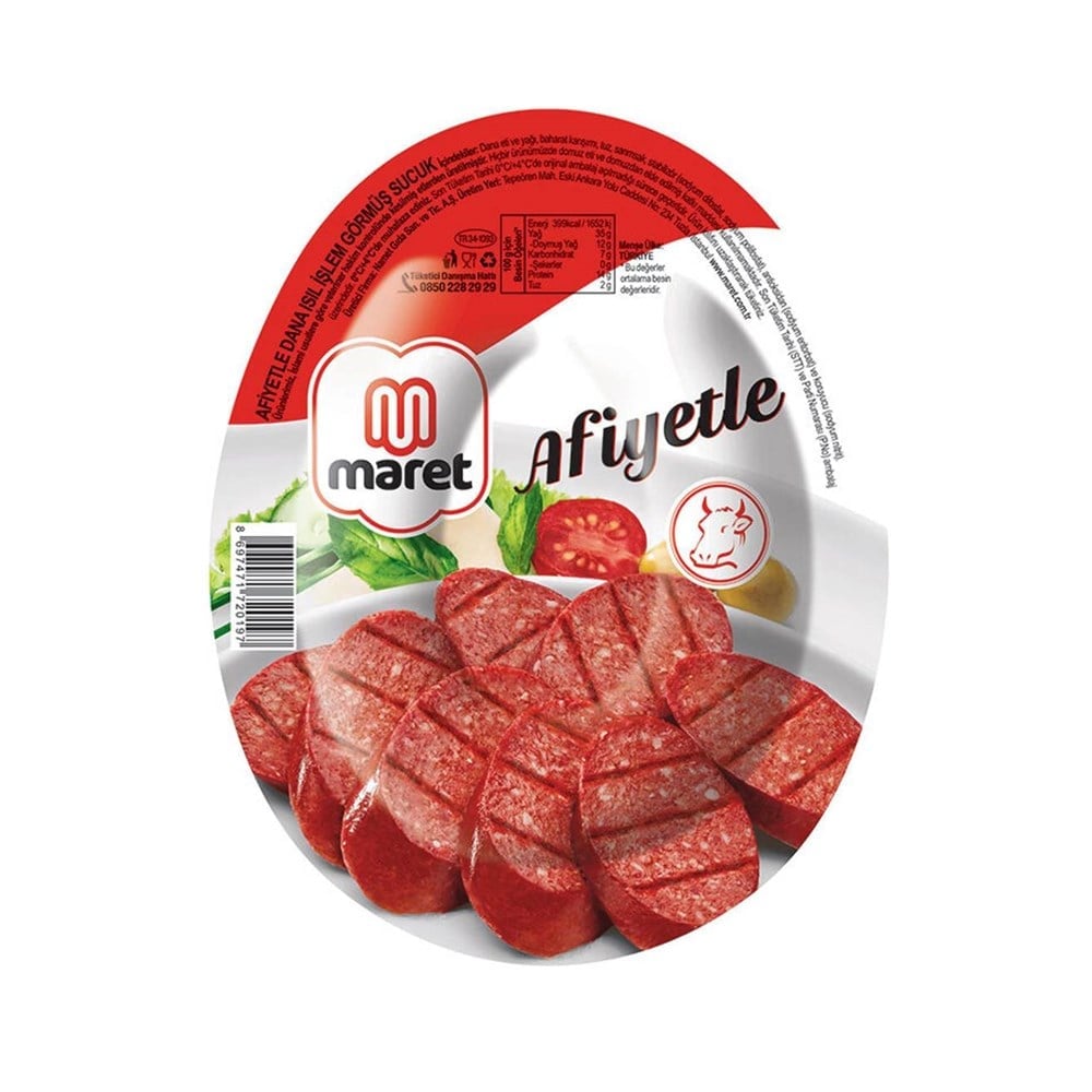 Maret Afiyetle Dana Kangal Sucuk 200 Gr
