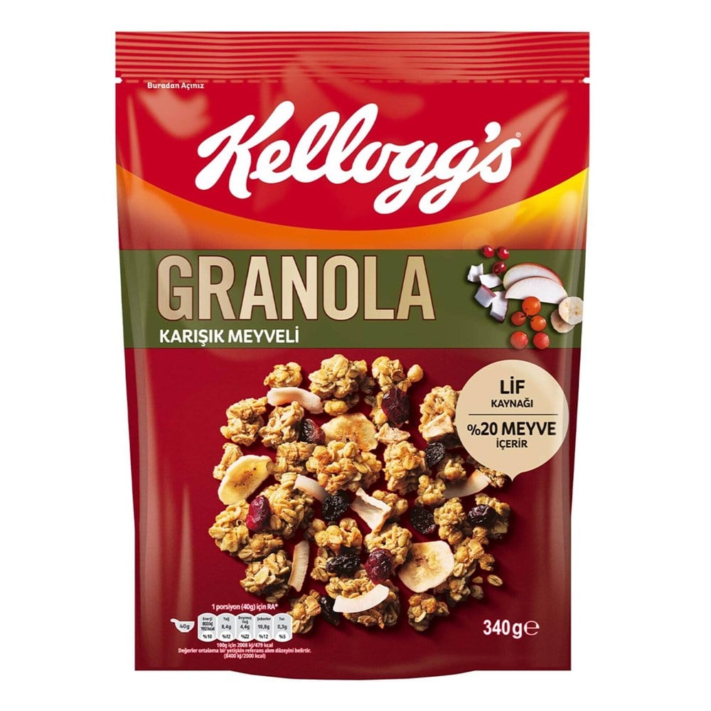 Ülker Kelloggs Granola Meyveli 340 Gr