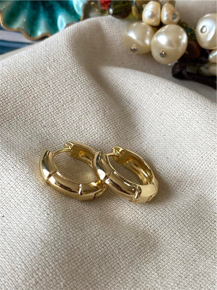 14K Vintage Circle Küpe