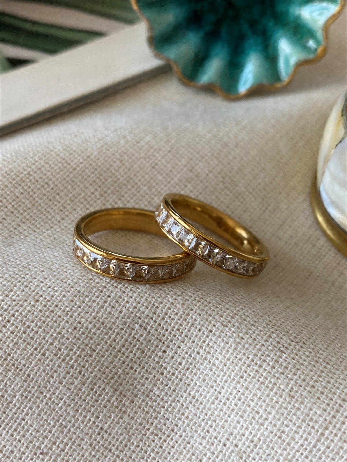 Steel Baguette Full Ring