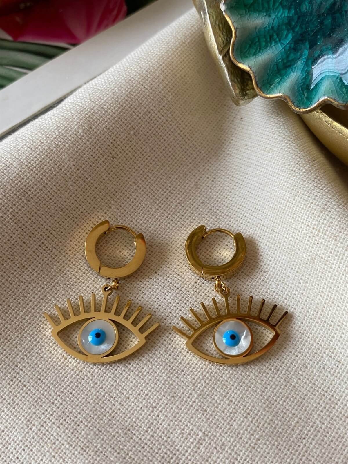 Çelik Blue Eyes Küpe