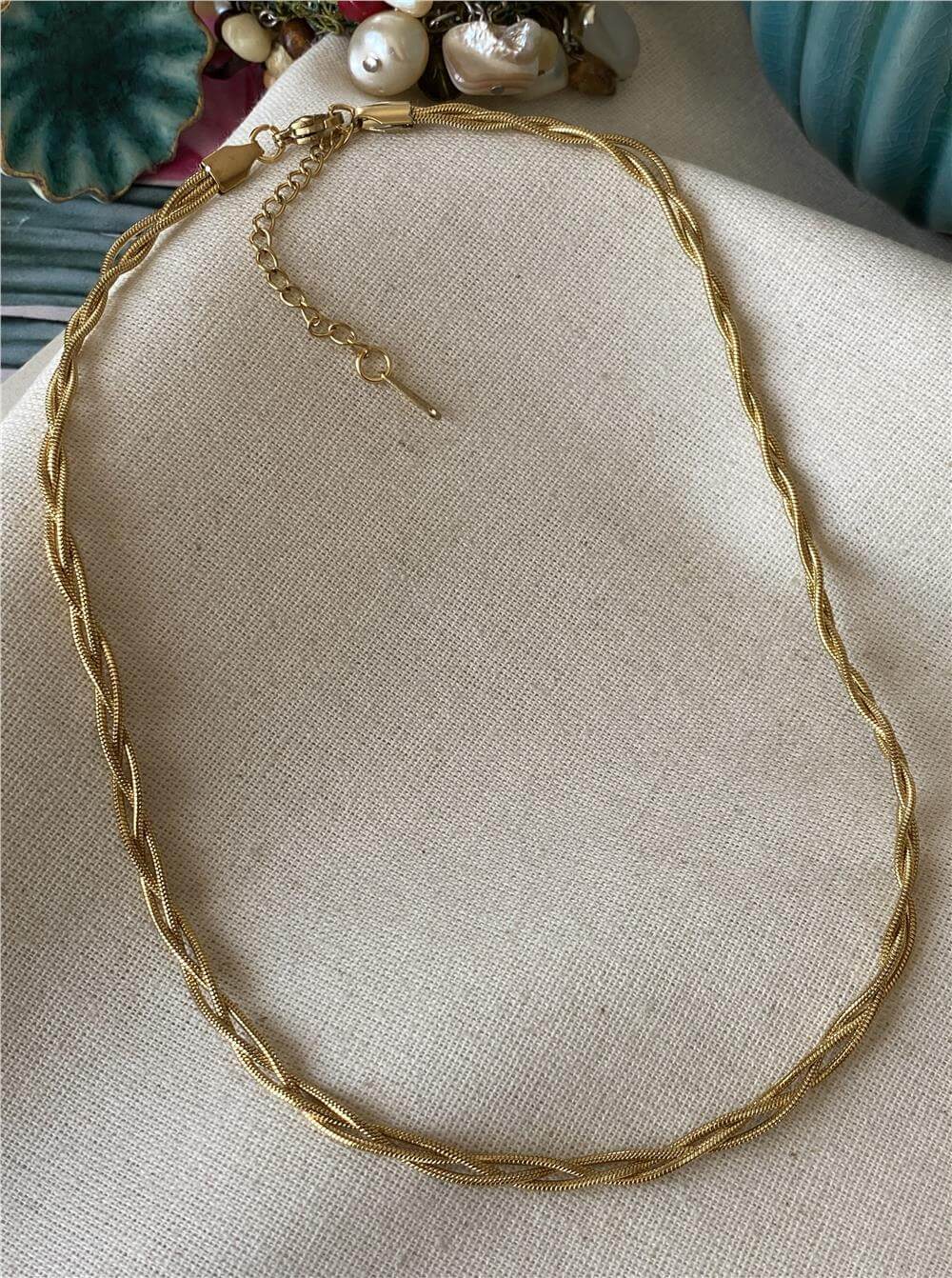 Çelik Gold Sarmaşık Kolye