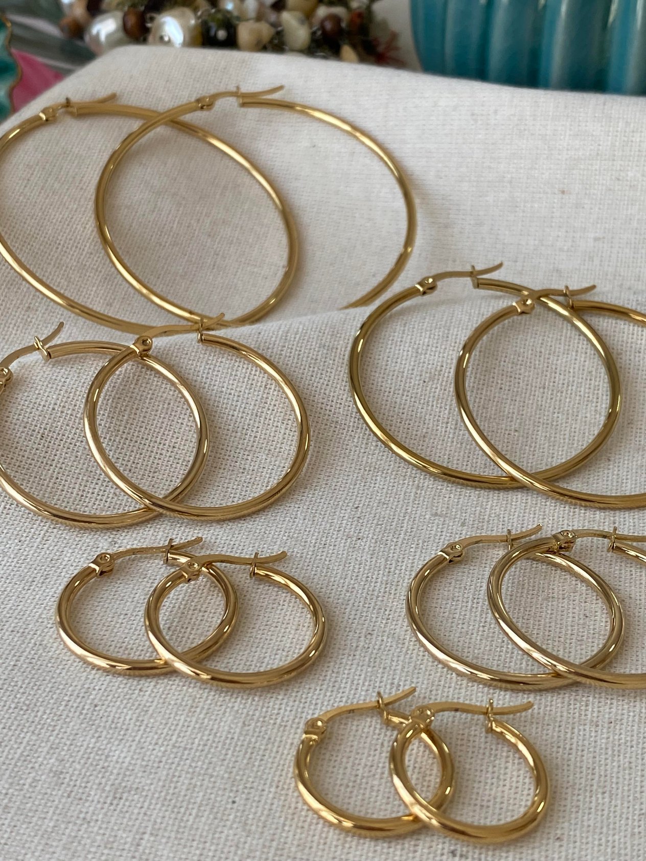 Steel Hoop Earrings