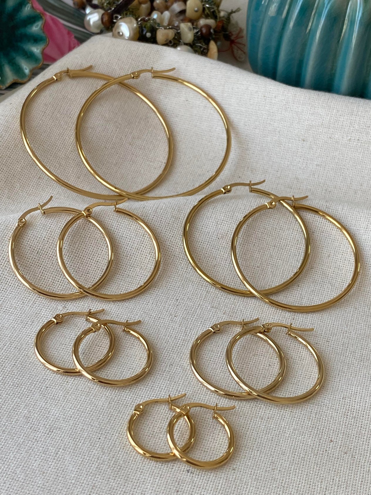 Steel Hoop Earrings