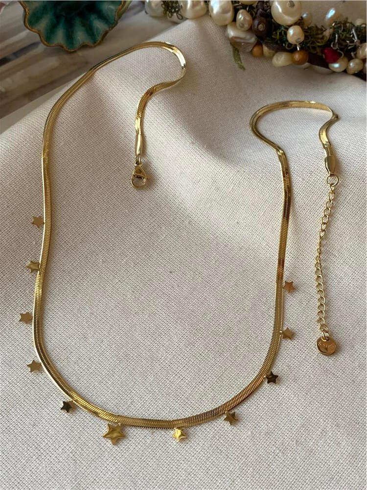Çelik Mini Yıldız İtalyan Kolye