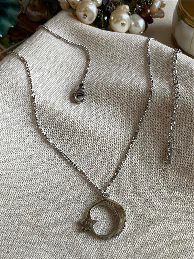 Çelik Silver Ayyıldız Kolye