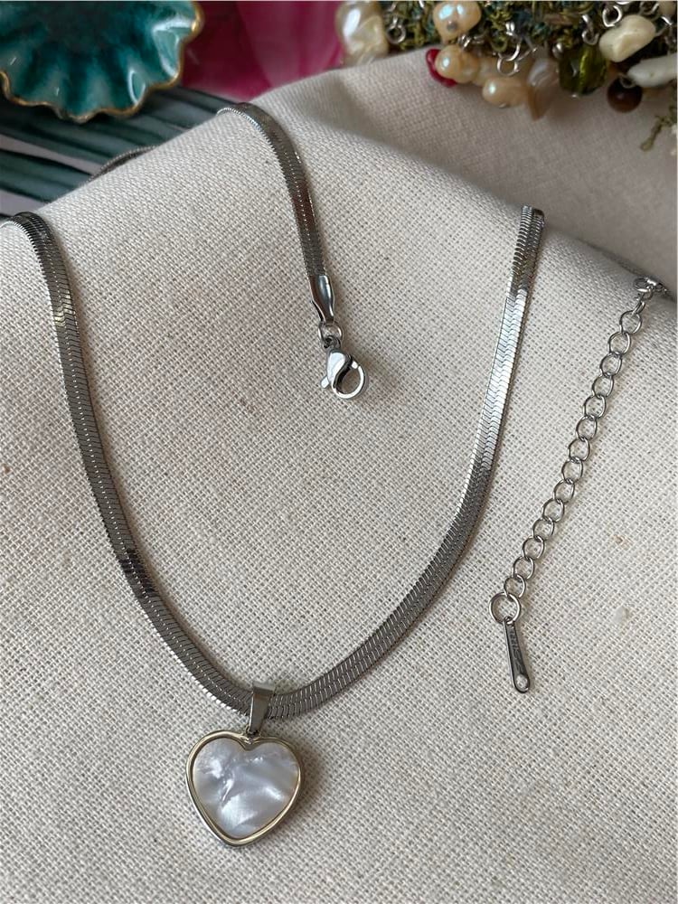 Çelik Silver Clair Kolye 