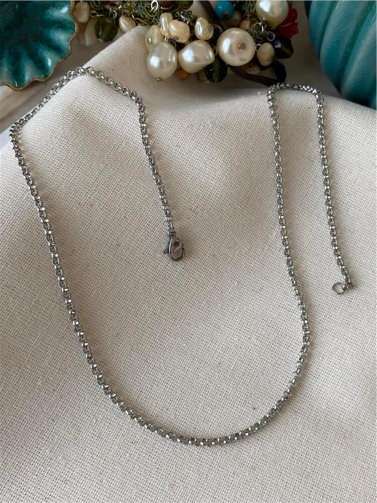 Çelik Silver Mini Halkalar Zincir