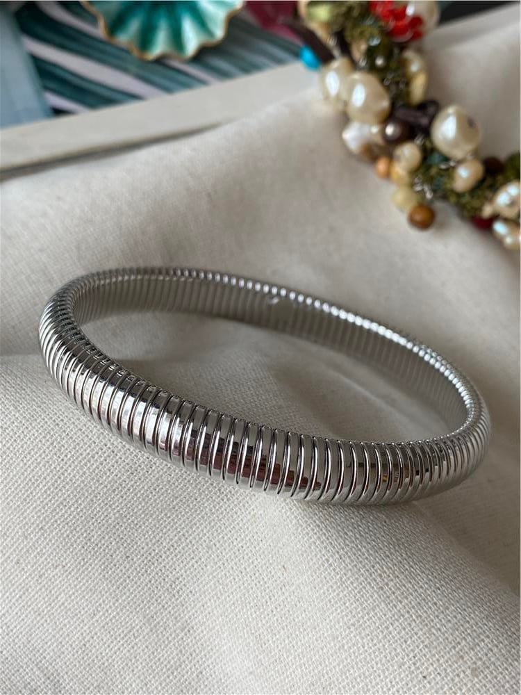 Çelik Silver Worm Bileklik