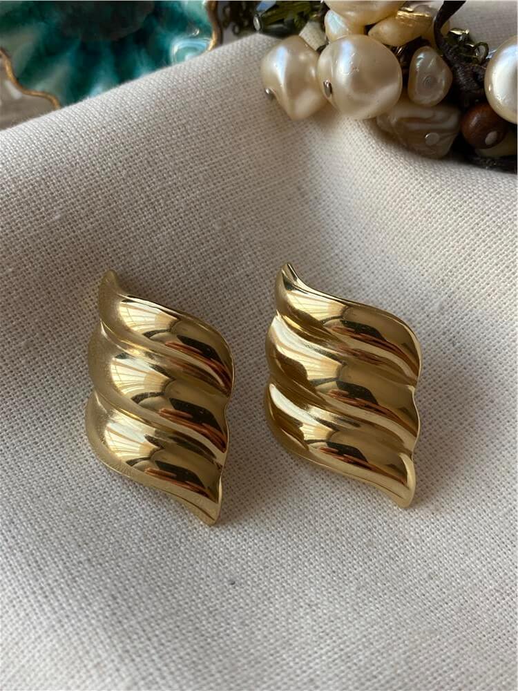 Çelik Wave Küpe
