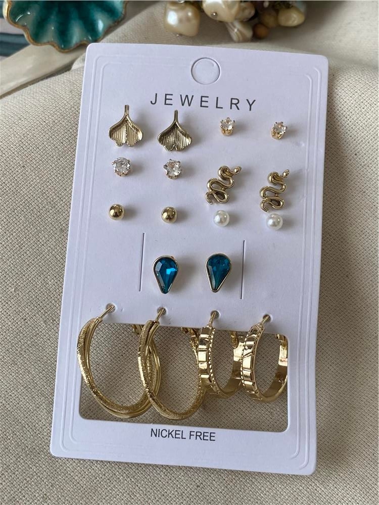 Çoklu Gold Sea Konsept Küpe