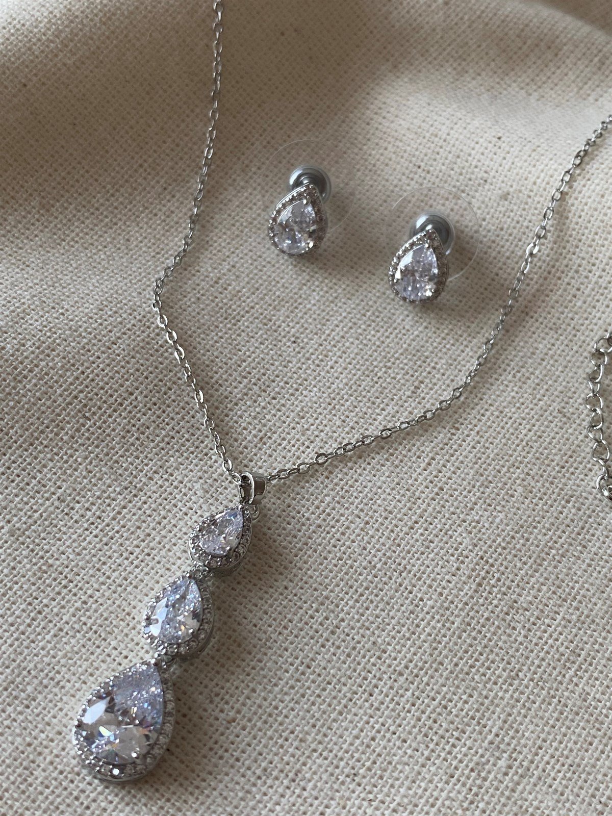 Damla Zirkon Kolye Set 