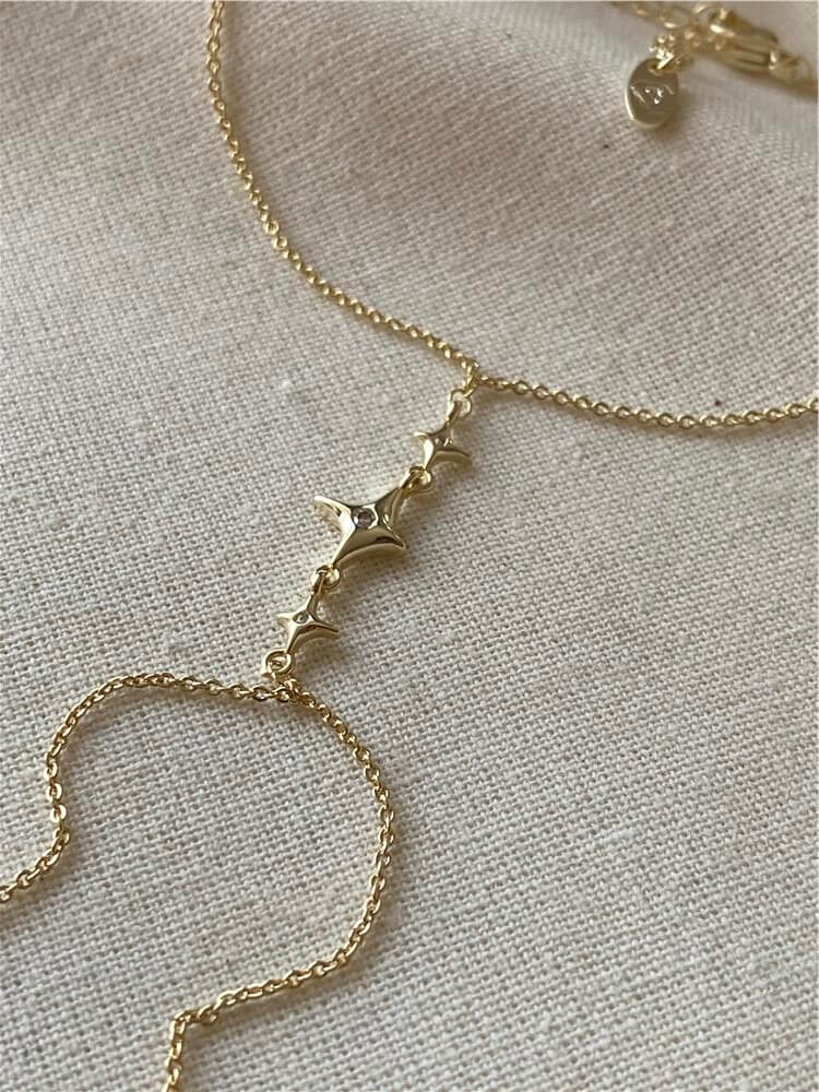 Gold Taşlı Parlak Yıldızlar Şahmeran