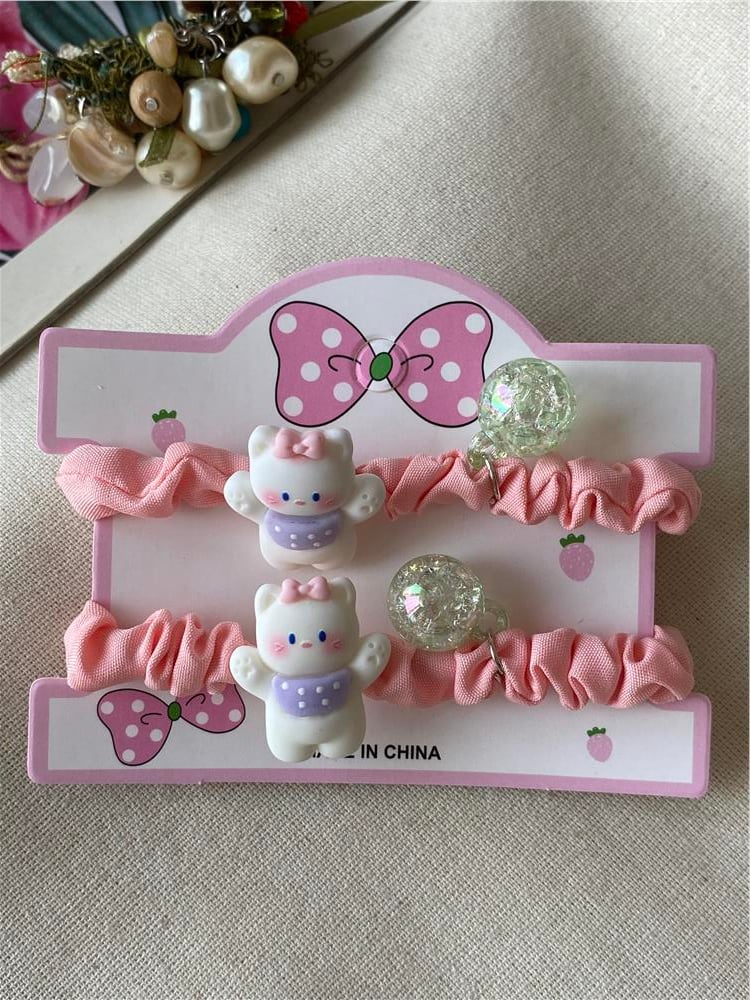 İkili Parlak Toplu White Bear Lastik Toka