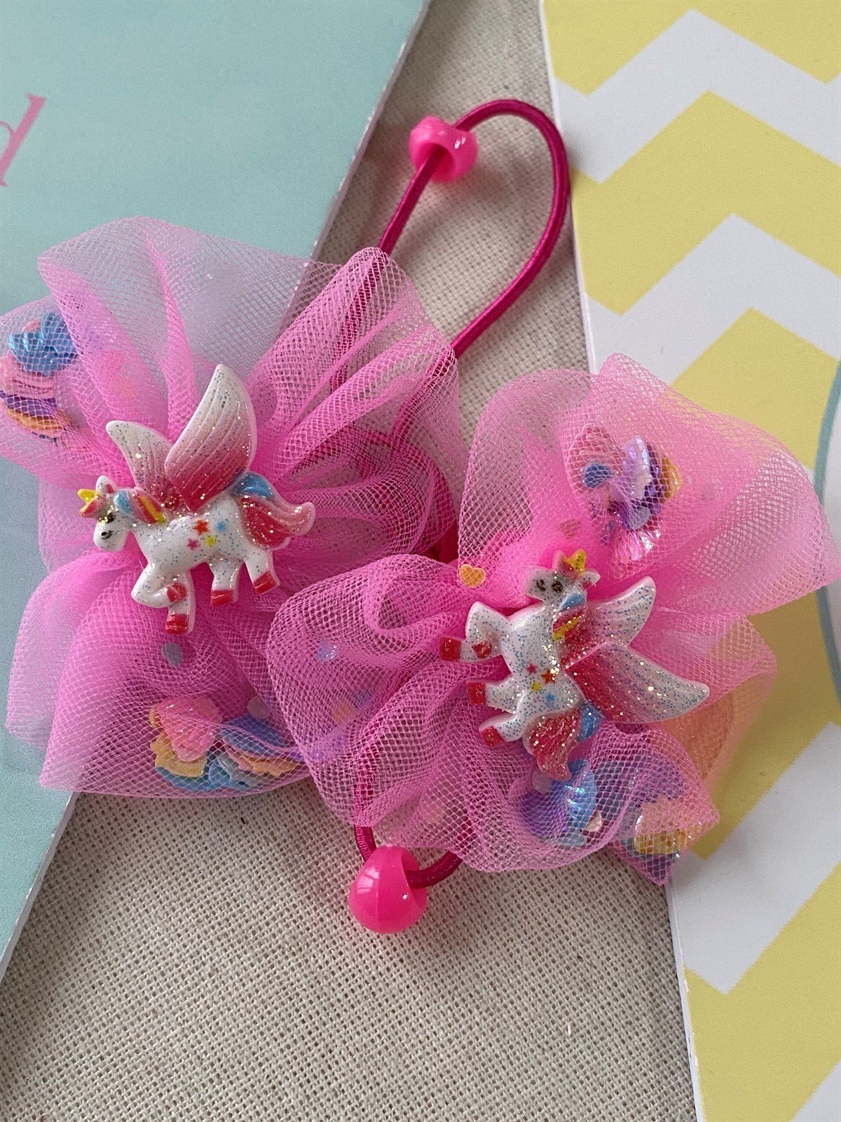 İkili Unicorn Koyu Pembe Toka 