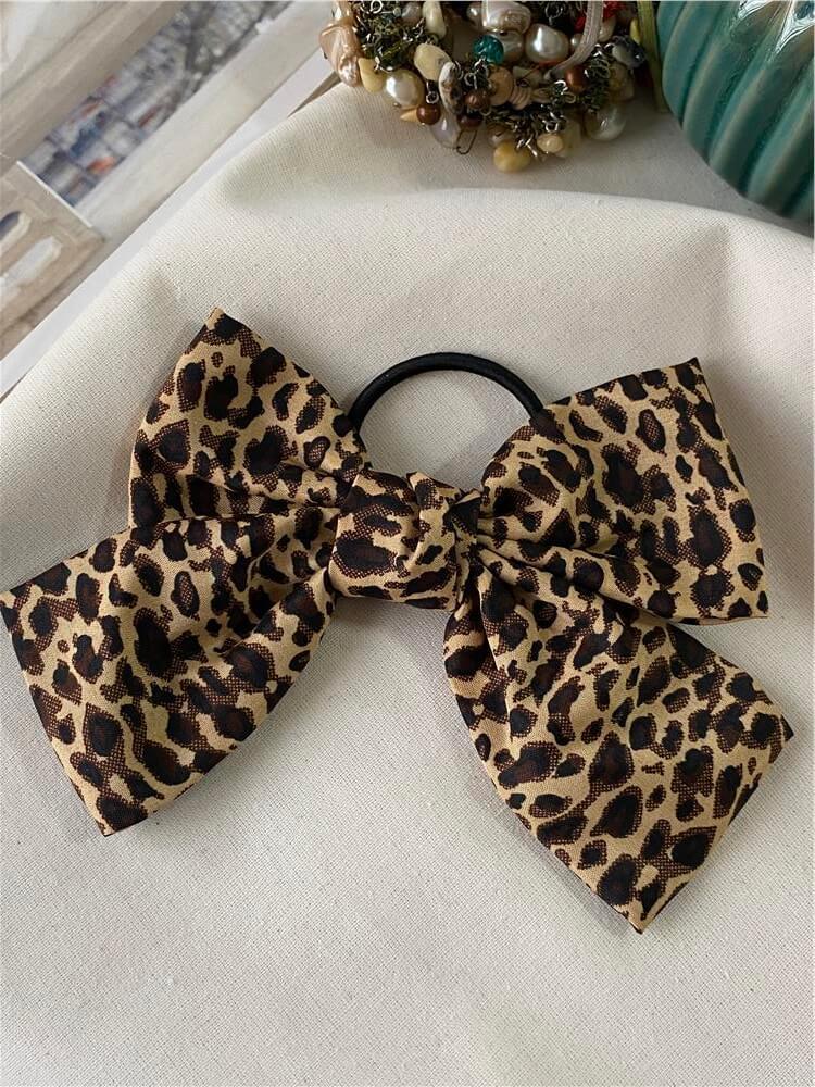 Leopar Desenli Fiyonk Lastik Toka