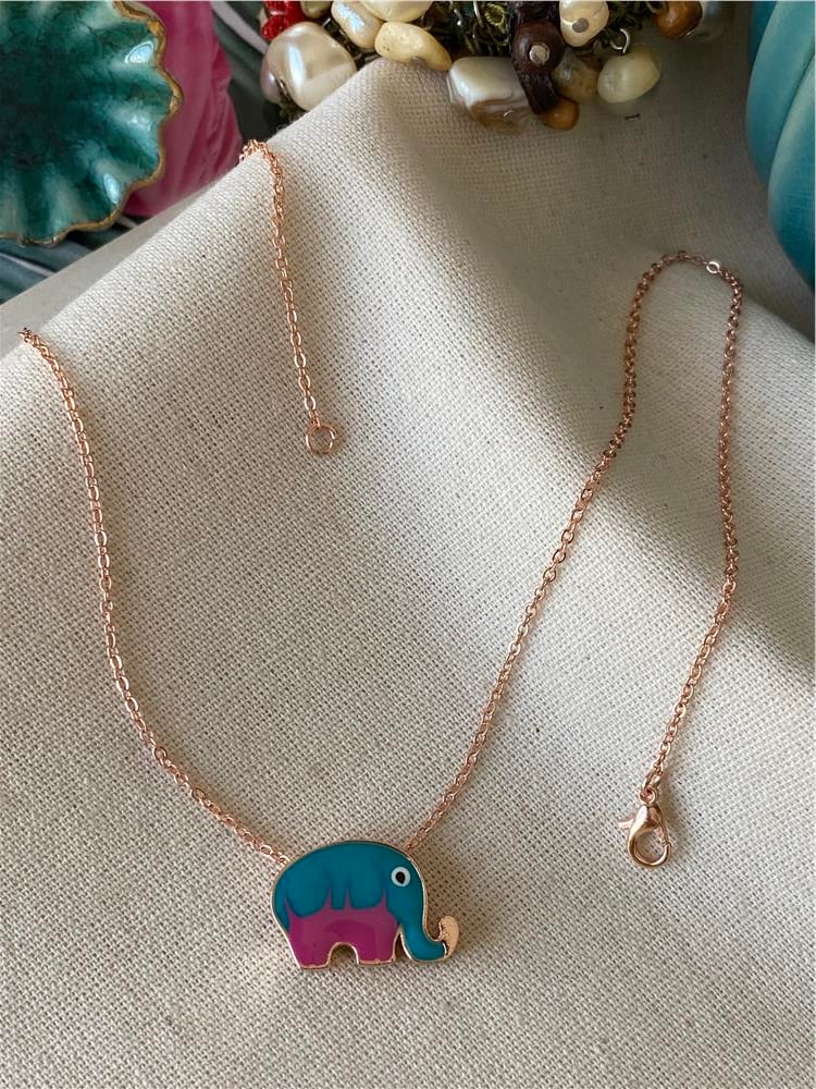 Pinky Elephant Kolye