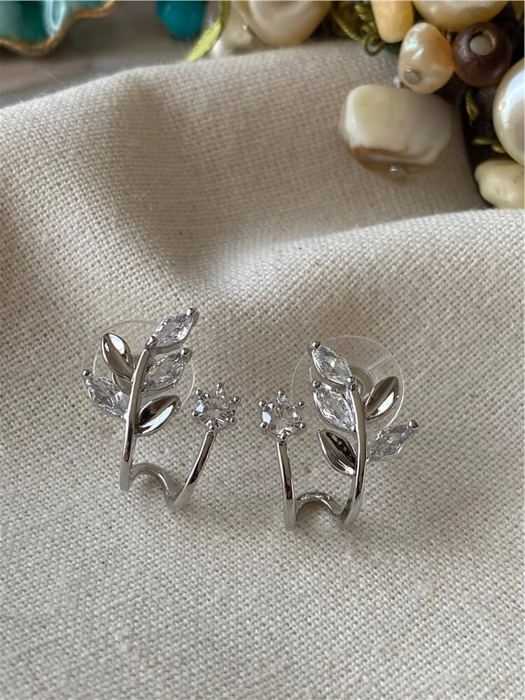 Silver Bahar Dalı Küpe
