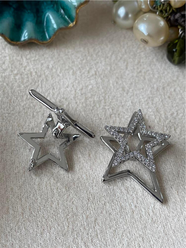 Silver Tasarım Yıldız Küpe