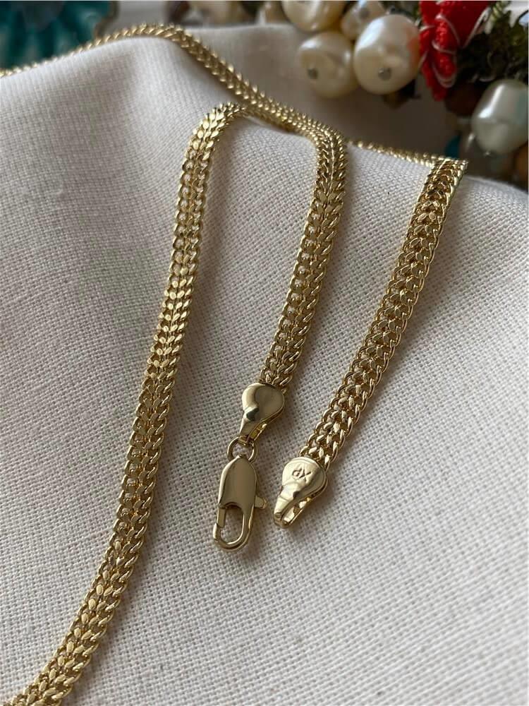 VIP 14K Çift Örme Zincir Kolye