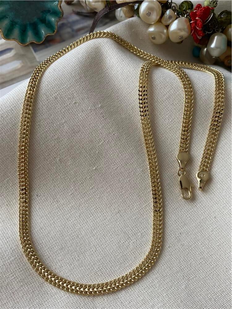VIP 14K Çift Örme Zincir Kolye