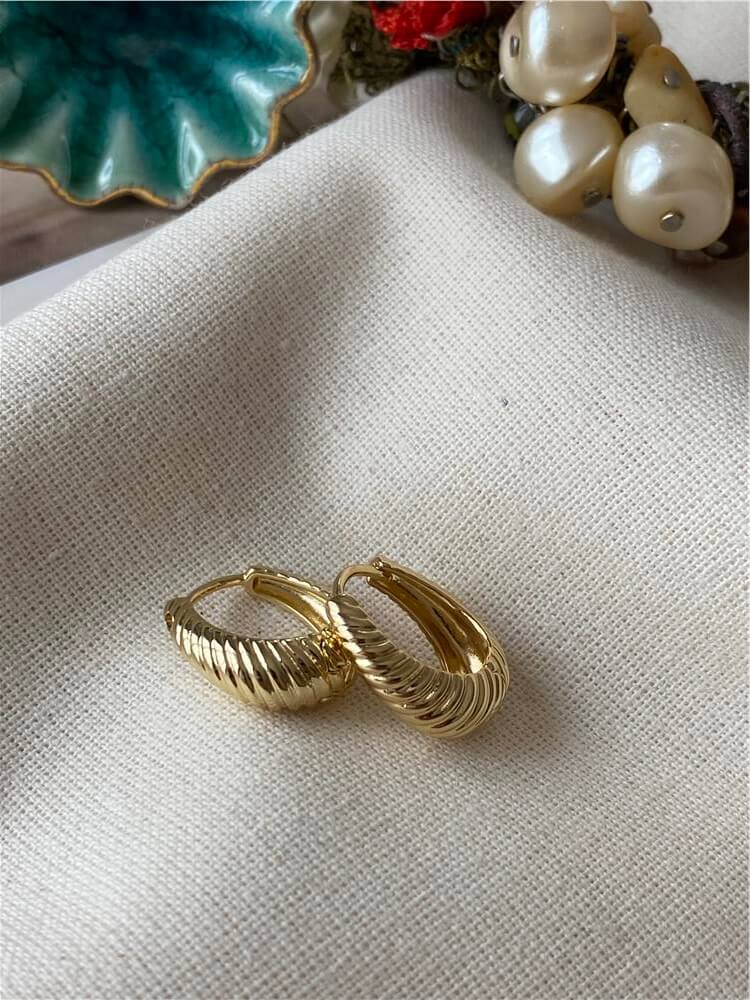 VIP 14K Desenli Bag Küpe