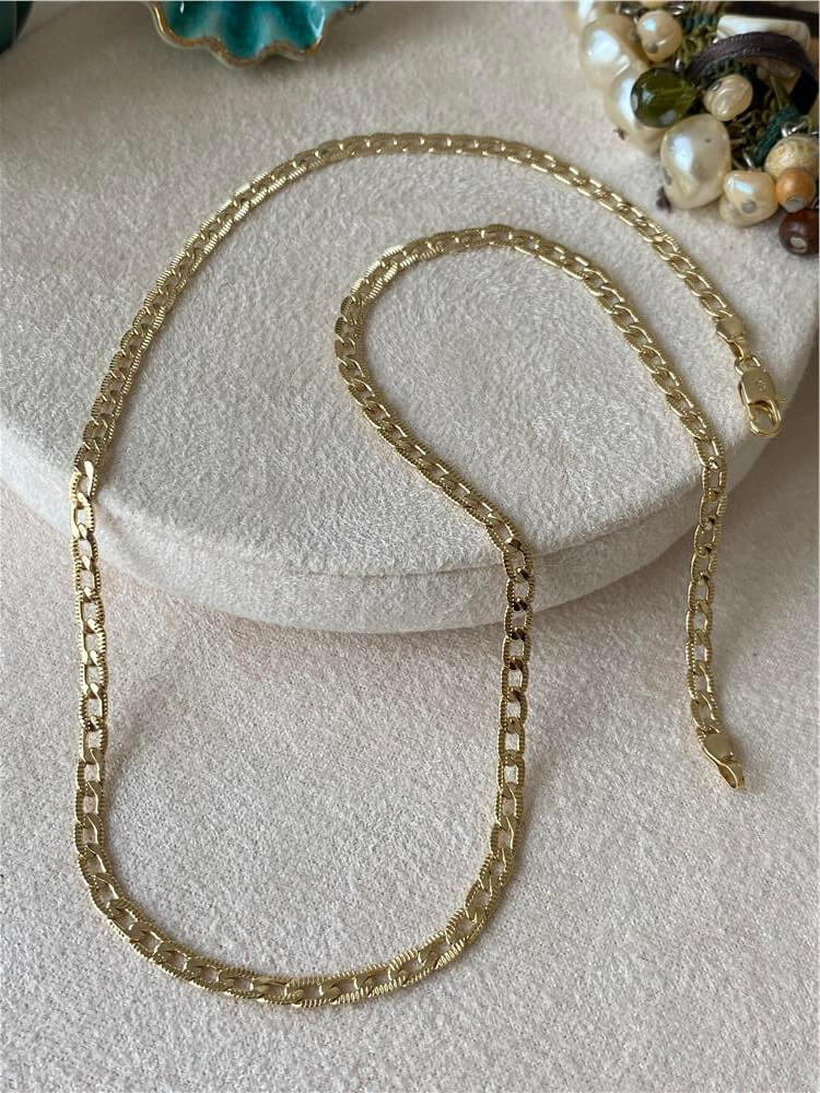 VIP 14K Desenli İnce Zincir Kolye