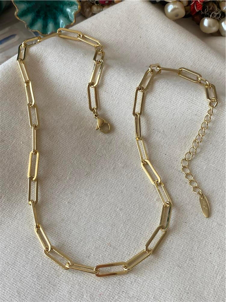 VIP 14K Paylı Oval Zincir Kolye