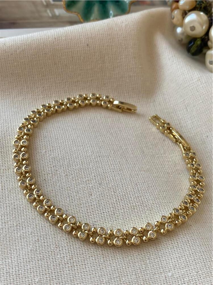 VIP 14K Sıralı Mini Taşlar Bileklik