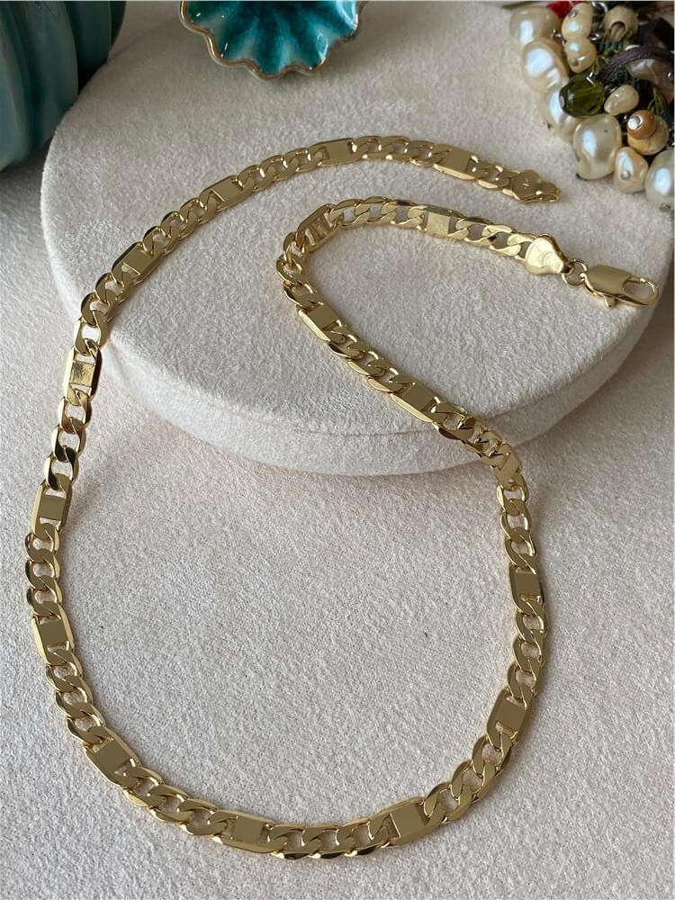 VIP 14K Tasarım Figaro Kolye