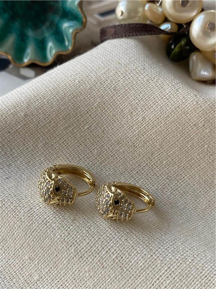 VIP 14K Yılan Model Mini Halka Küpe