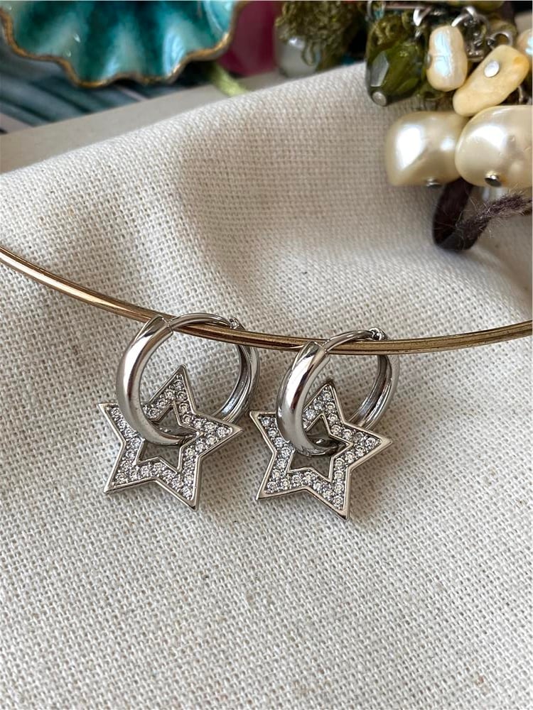 VIP Silver Star Küpe