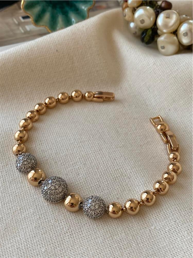VIP Silver Taşlı Topçuk Bileklik