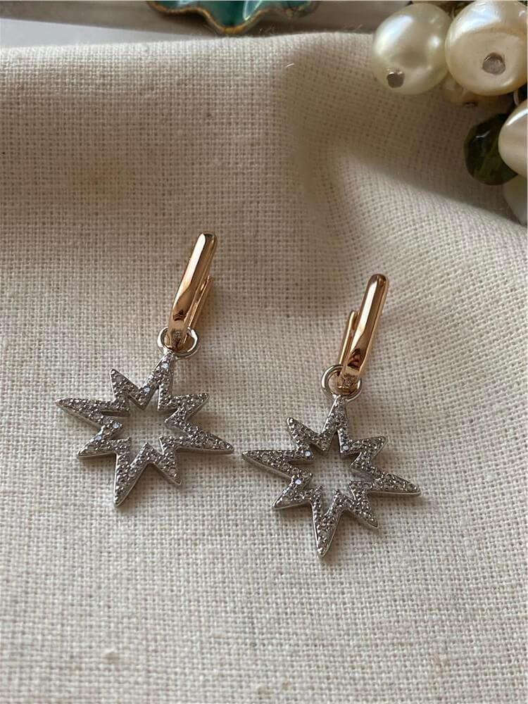 VIP Silver Yıldız Sallantılı Küpe