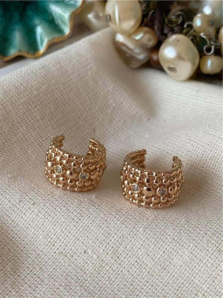 VIP Taşlı Bubble Kıkırdak Küpe