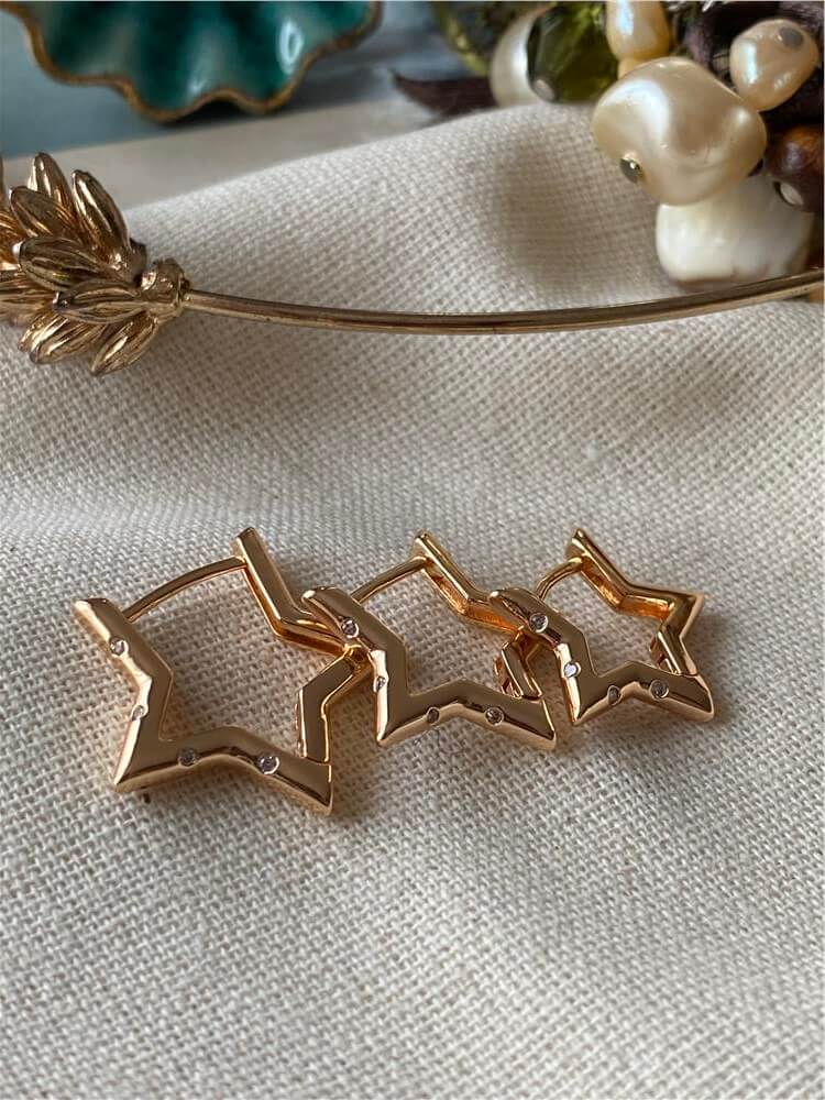 VIP Üçlü Silver Yıldızlar Küpe