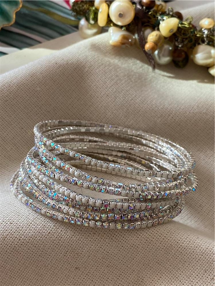 White Shine Esnek Suyolu Bileklik