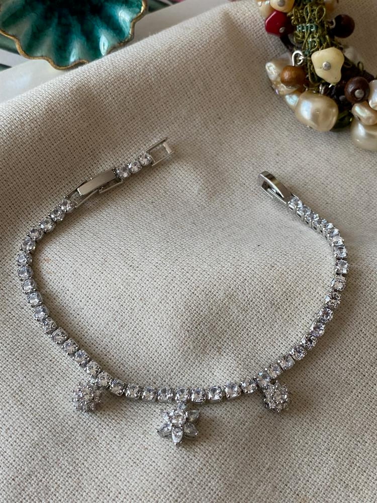 Zirconium Üçlü Yıldız Suyolu Bileklik