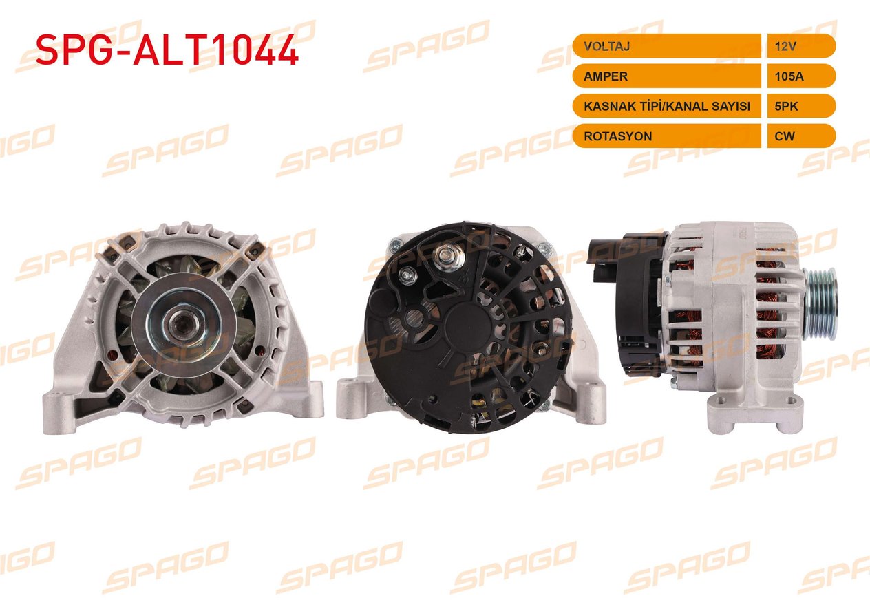 ALTERNATOR 12V/105A 5PK (ALT441) LINEA 1.4 2007-/ 500 1.4 2007-/ STILO 1.4 2001-2010