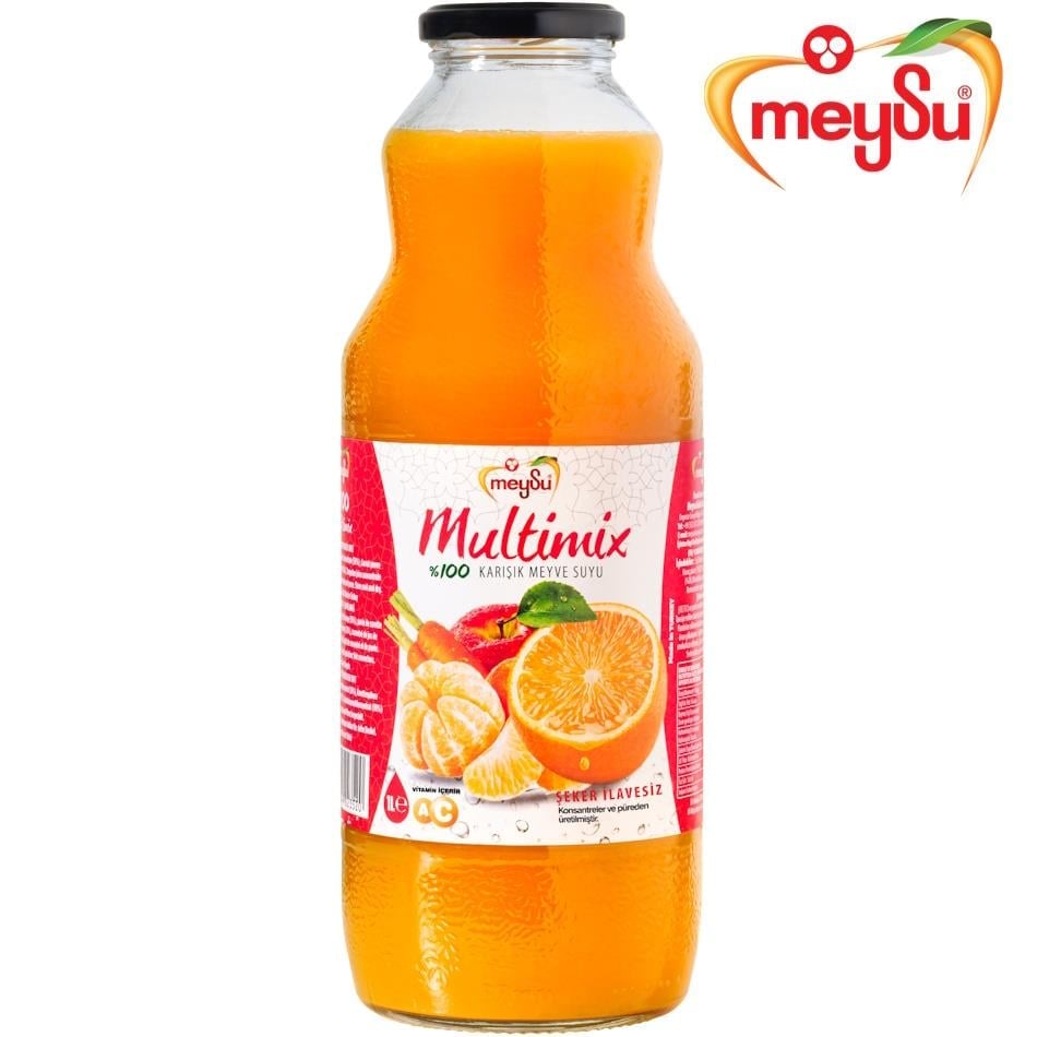 Meysu  Multimix 1L Sarı Meyveler Meyve Suyu Cam