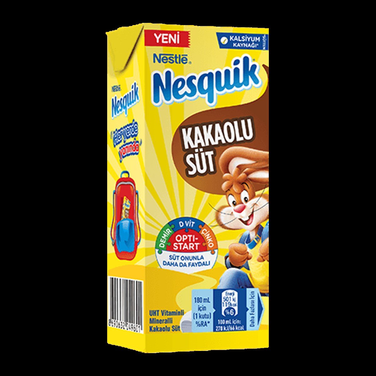 NESTLE NESQUIK SÜT 180 ML KAKAOLU SÜT 1*27