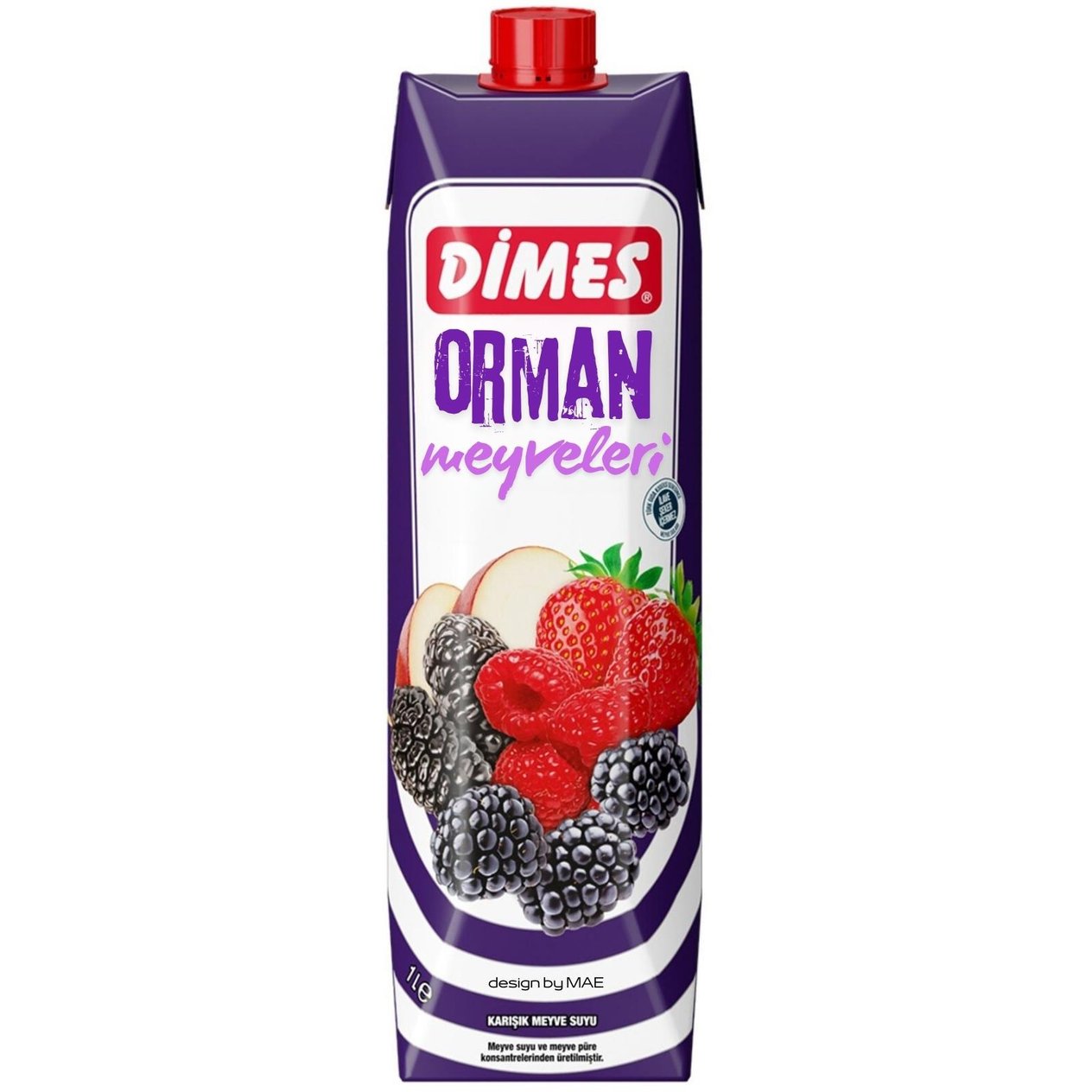 Dimes %100 Meyve Suyu 1L Orman Meyveleri ve Elma