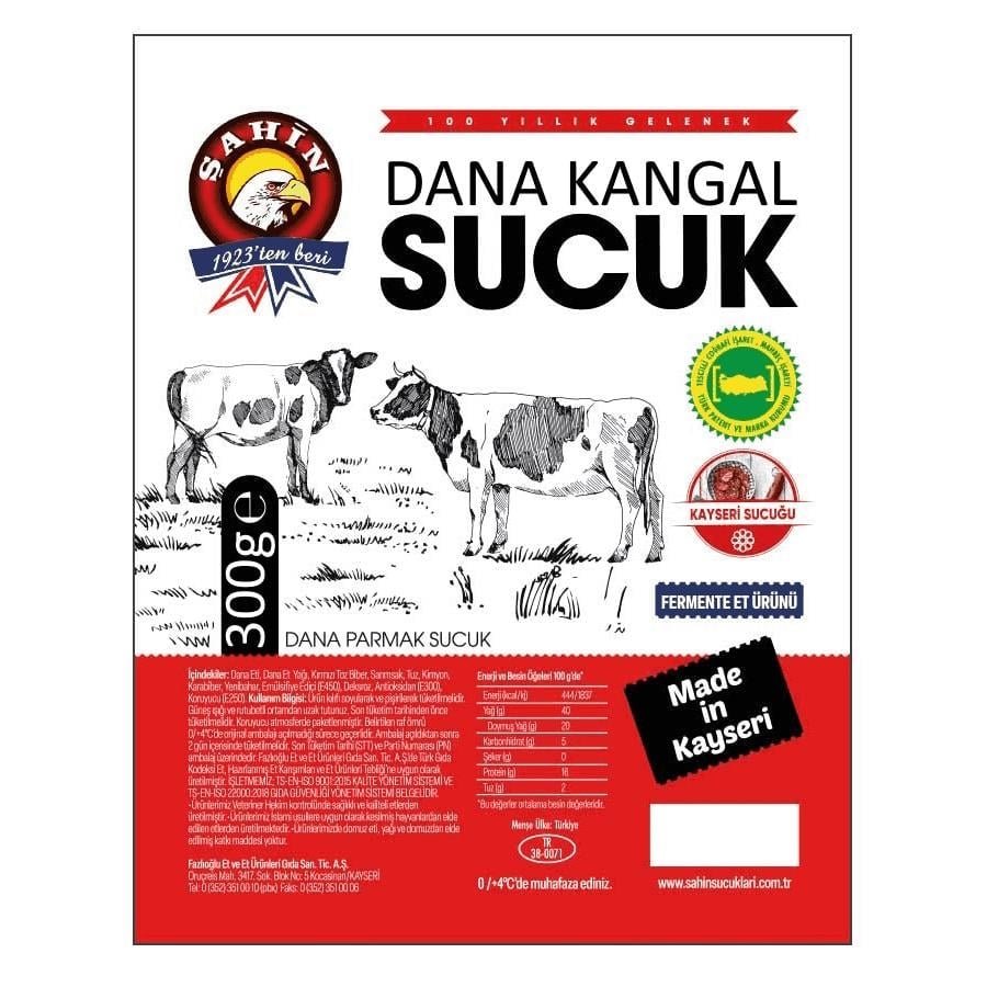 SAHIN DANA KANGAL SUCUK 300 GR 