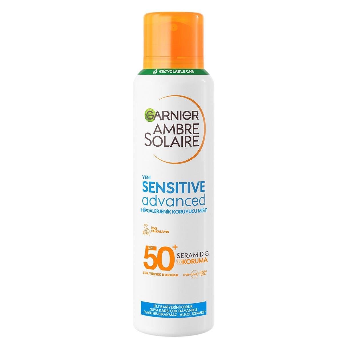 Garnier - Garnier Ambre Solaire Sensitive Advanced Hipoalerjenik SPF50+ Güneş Koruyucu Mist 150ml