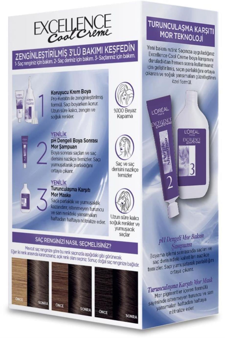 L'Oreal - L'Oreal Paris Excellence Cool Creme Saç Boyası Serisi