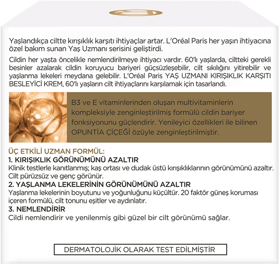 Loreal Paris - LOREAL SKIN YAŞLILIK KARŞITI +60 GKF20 GÜNDÜZ KREMİ