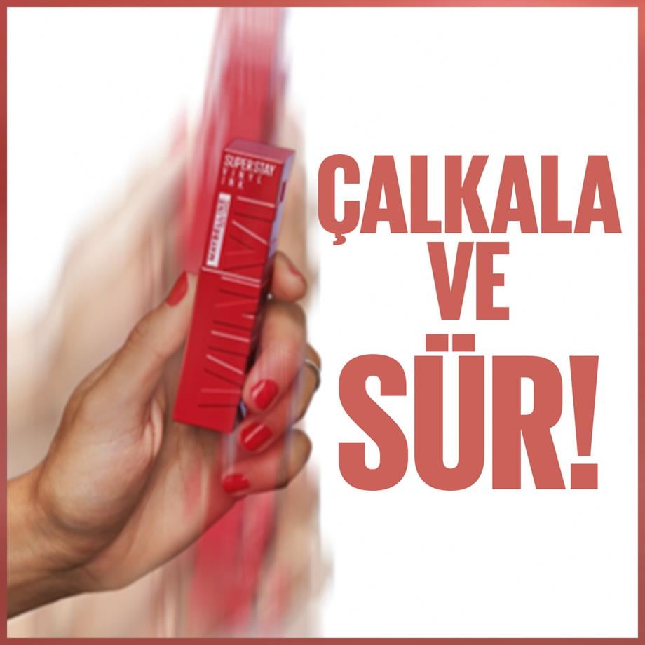 Maybelline - Maybelline New York Super Stay Vinyl Ink Uzun Süre Kalıcı Likit Parlak Ruj - 100 Charmed