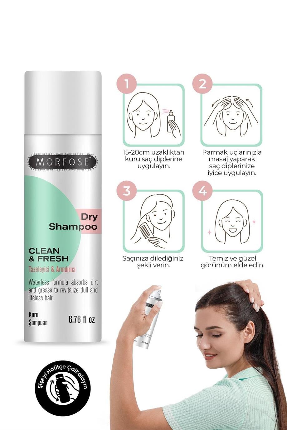 Morfose - MORFOSE KURU ŞAMPUAN CLEAN FRESH 200 ML