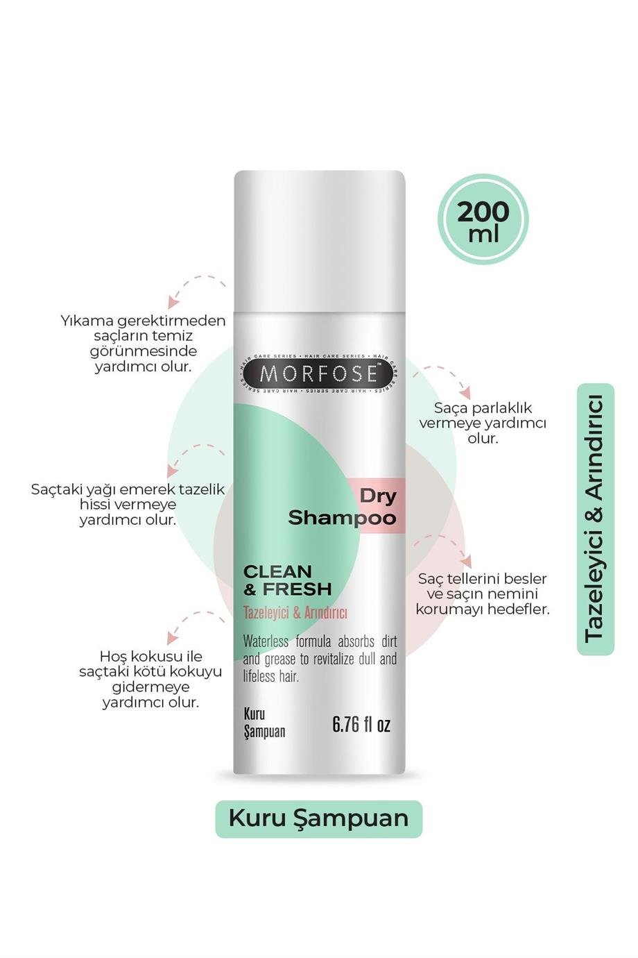 Morfose - MORFOSE KURU ŞAMPUAN CLEAN FRESH 200 ML