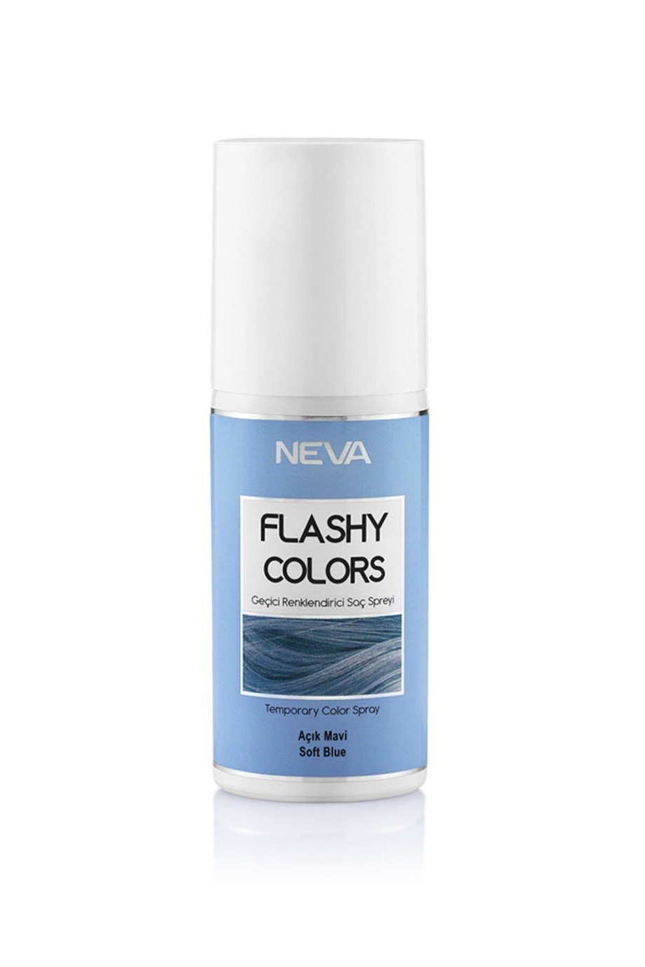 Neva - Flashy Colors Geçici Renk Saç Spreyi - Açık Mavi 75 Ml